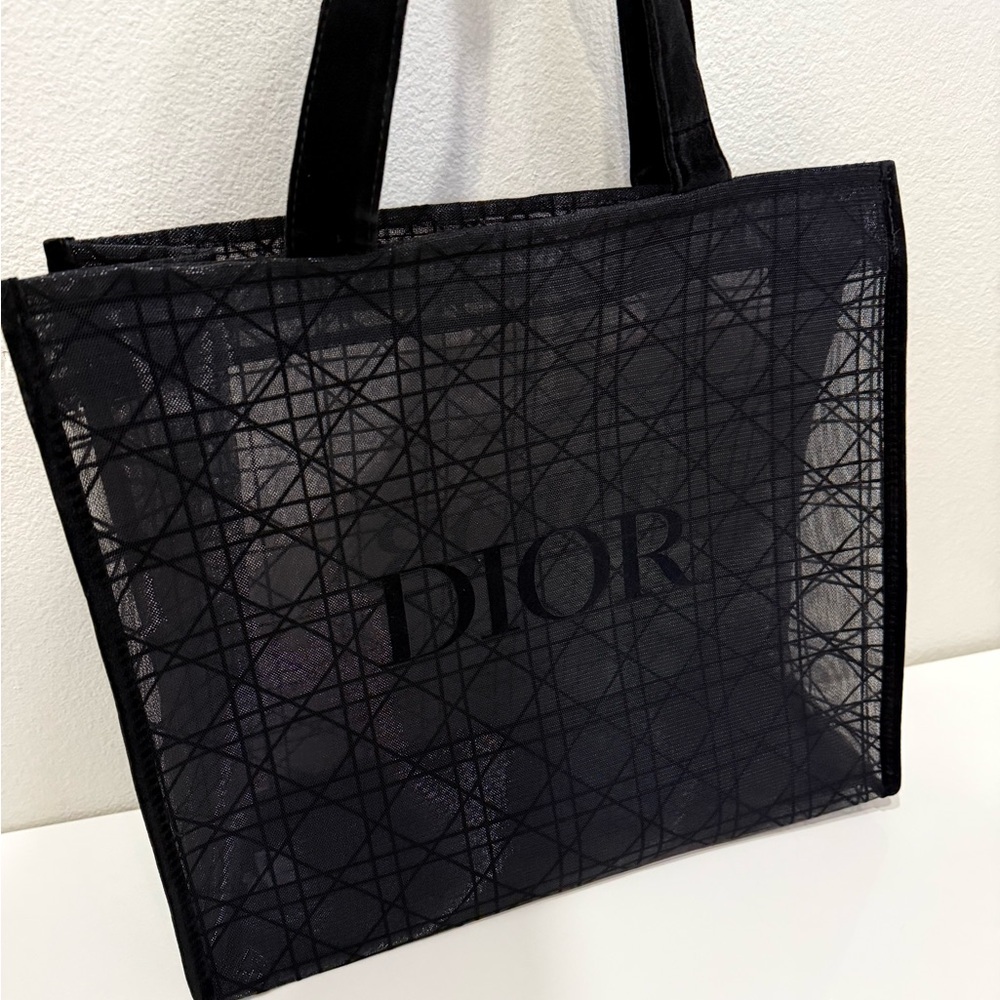 Dior Beauty Black Logo Mesh Tote - Picture 12 of 13